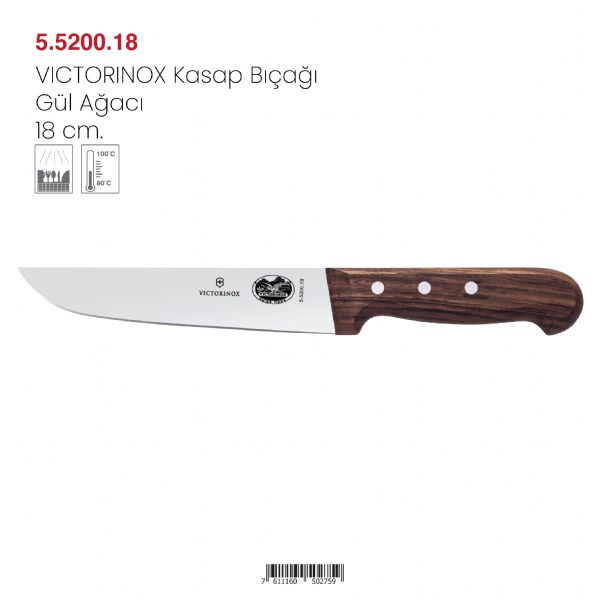 VICTORINOX Kasap Bıçağı Gül Ağacı 18 cm.