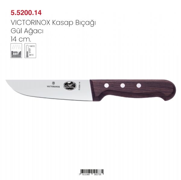 VICTORINOX Kasap Bıçağı Gül Ağacı 14 cm.