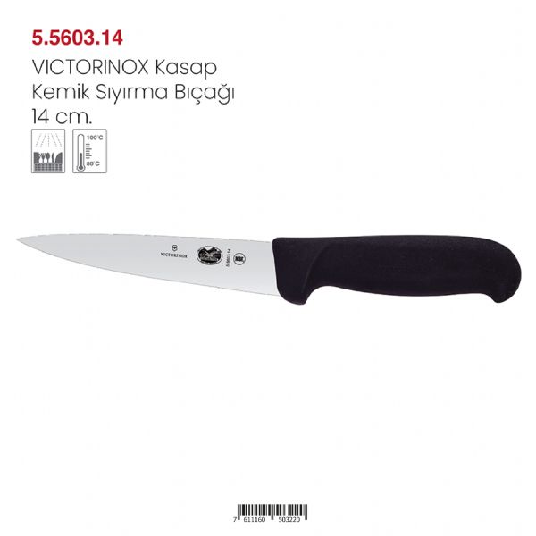 VICTORINOX Kasap Kemik Sıyırıma Bıçağı 14 cm.