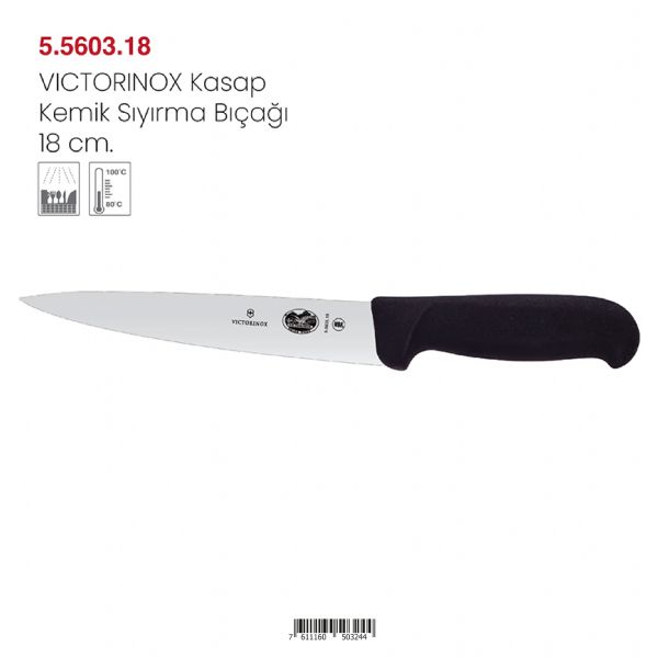 VICTORINOX Kasap Kemik Sıyırıma Bıçağı 18 cm.