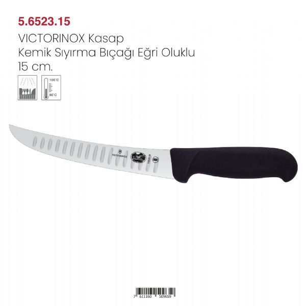 VICTORINOX Kasap Kemik Sıyırma Bıçağı Eğri 15 cm.