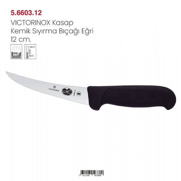 VICTORINOX Kasap Kemik Sıyırma Bıçağı Eğri 12 cm.