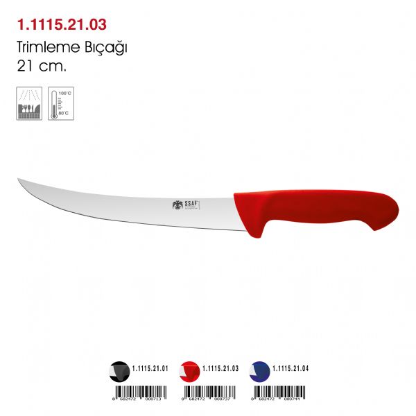 Trimleme Bıçağı Kırmızı 21 cm