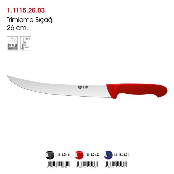 Trimleme Bıçağı Kırmızı 26 cm