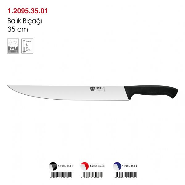 Balık Bıçağı Siyah 35 cm.