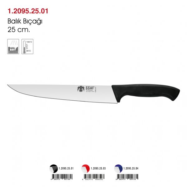 Balık Bıçağı Siyah 25 cm.