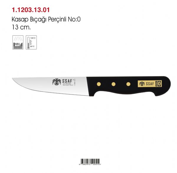 Kasap Bıçağı Perçinli No:0