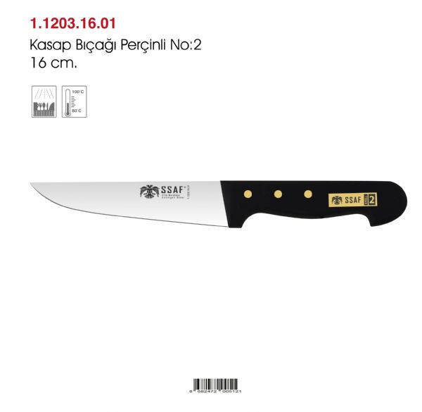 Kasap Bıçağı Perçinli No:2