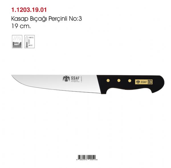 Kasap Bıçağı Perçinli No:3