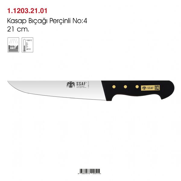 Kasap Bıçağı Perçinli No:4