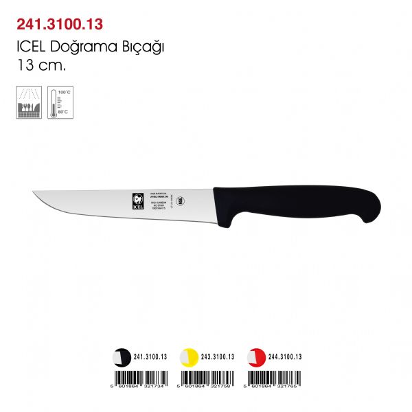 ICEL Doğrama Bıçağı Siyah 13 cm.