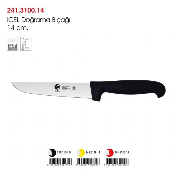 ICEL Doğrama Bıçağı Siyah 14 cm.