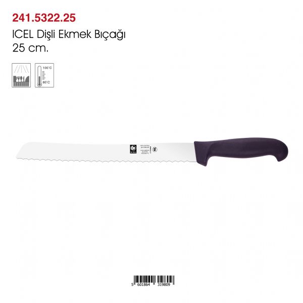 ICEL Dişli Ekmek Bıçağı 25 cm.