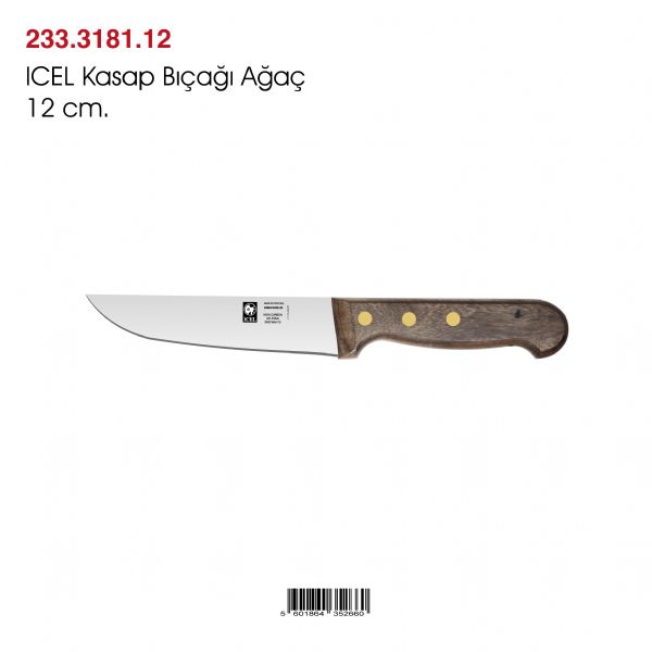 ICEL Kasap Bıçağı Ağaç 12 cm.