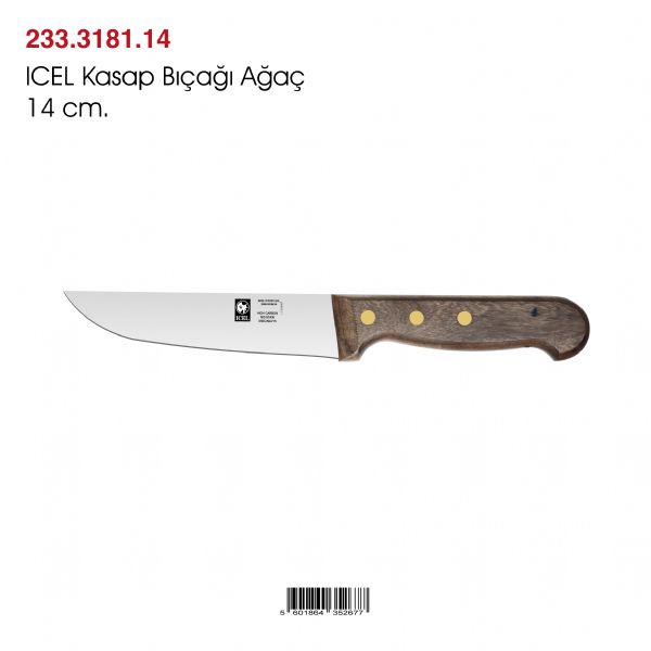 ICEL Kasap Bıçağı Ağaç 14 cm.