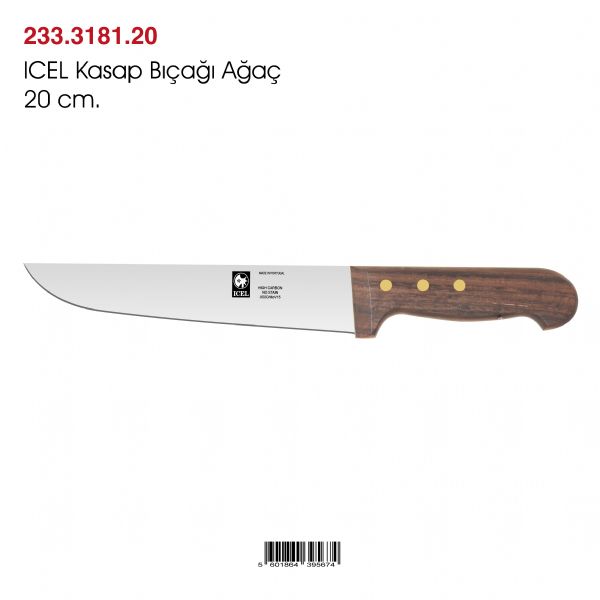 ICEL Kasap Bıçağı Ağaç 20 cm.
