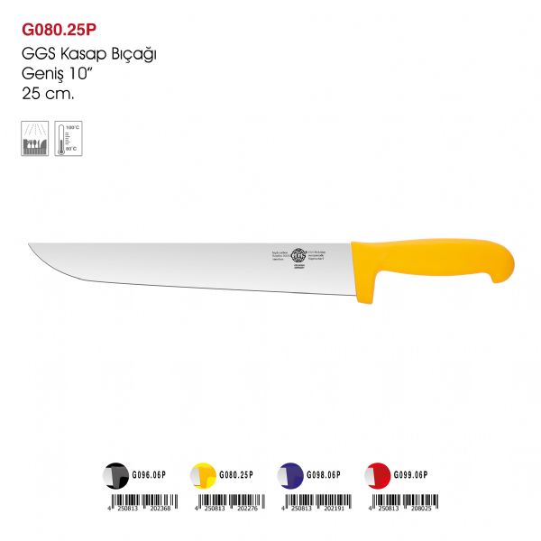 GGS Kasap Bıçağı Geniş Sarı 10