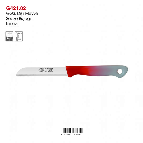 GGS Dişli Meyve Sebze Bıçağı Kırmız