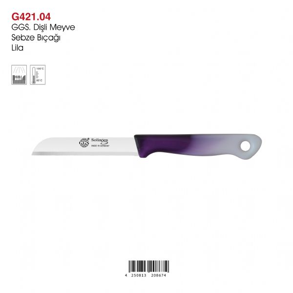 GGS Dişli Meyve Sebze Bıçağı Lila