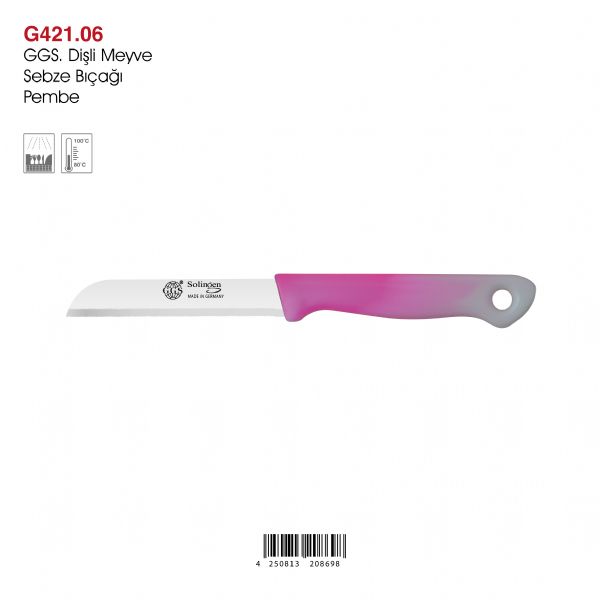 GGS Dişli Meyve Sebze Bıçağı Pembe