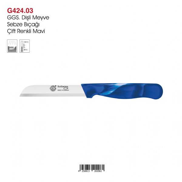 GGS Dişli Meyve & Sebze Bıçağı Çift Renkli Mavi