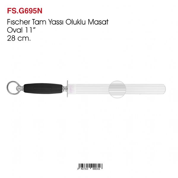 Fıscher Tam Yassı Oluklu Masat Oval 11