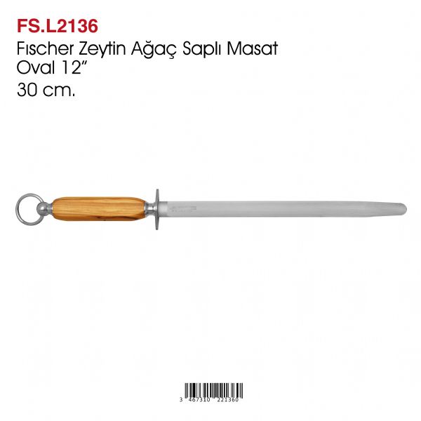 Fıscher Zeytin Ağaç Saplı Masat Oval 12