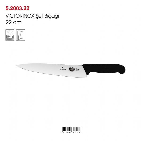 VICTORINOX Şef Bıçağı 22 cm.