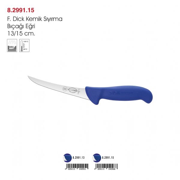 F.Dick Kemik Sıyırma Bıçağı Eğri 15 cm.