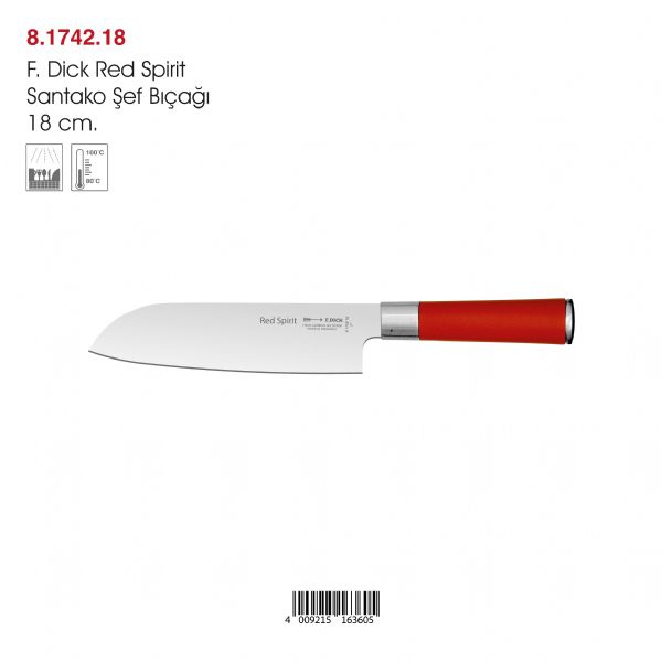 F.Dick Red Spirit Santoku Şef Bıçağı