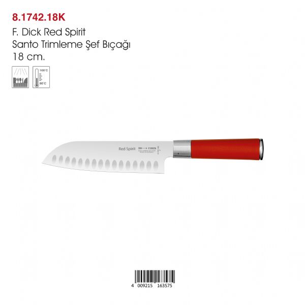 F.Dick Red Spirit Santo Trimleme Şef Bıçağı