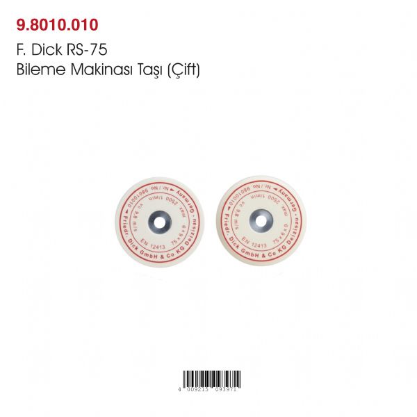 F. Dick RS-75 Bileme Makinası Taşı (Çift)