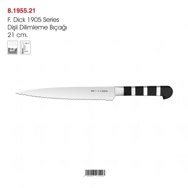 F. Dick 1905 Series Dişli Dilimleme Bıçağı