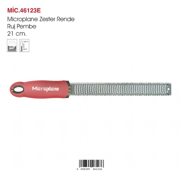 Microplane Zester Rende Ruj Pembe